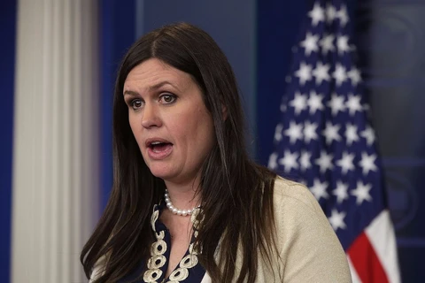 Người phát ngôn Nhà Trắng Sarah Sanders. (Nguồn: Getty Images)