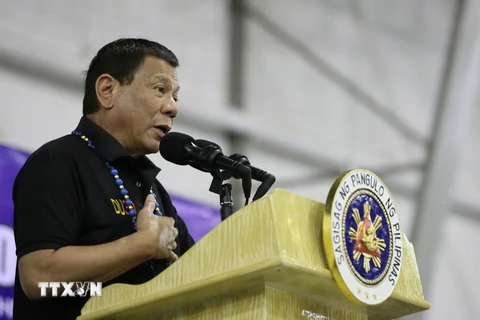 Tổng thống Philippines Rodrigo Duterte. (Nguồn: EPA/TTXVN)