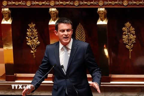 Ông Manuel Valls khi còn giữ chức Thủ tướng Pháp tại phiên họp Quốc hội ở thủ đô Paris ngày 19/7/2016. (Nguồn: AFP/TTXVN)