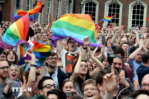 Một cuộc tuần hành của những người ủng hộ hôn nhân đồng giới. (Nguồn: AFP/TTXVN)