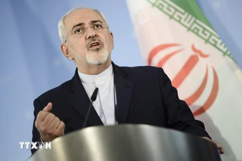 Ngoại trưởng Iran Mohammad Javad Zarif trong cuộc họp báo ở Berlin, Đức ngày 27/6. (Nguồn: AFP/TTXVN)