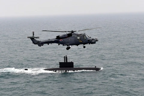 Một trực thăng AW-159 của Hải quân Hàn Quốc. (Nguồn: Yonhap)