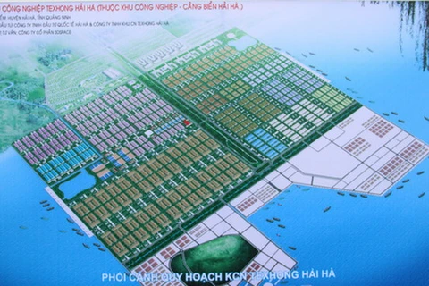Phối cảnh quy hoạch khu công nghiệp Texhong Hải Hà (thuộc Khu công nghiệp Cảng biển Hải Hà). (Nguồn: baoquangninh.com.vn)