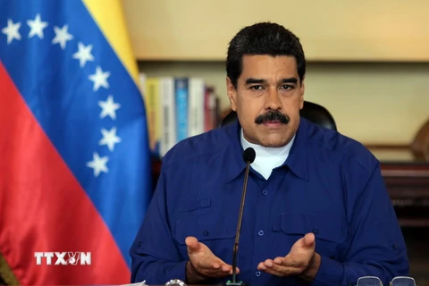 Tổng thống Venezuela Nicolas Maduro tại cuộc họp ở Caracas ngày 17/7. (Nguồn: THX/TTXVN)