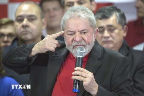 Cựu Tổng thống Brazil Lula da Silva. (Nguồn: EPA/TTXVN)