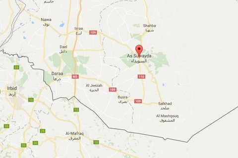Khu vực biên giới tiếp giáp với Jordan. (Nguồn: Google Maps)