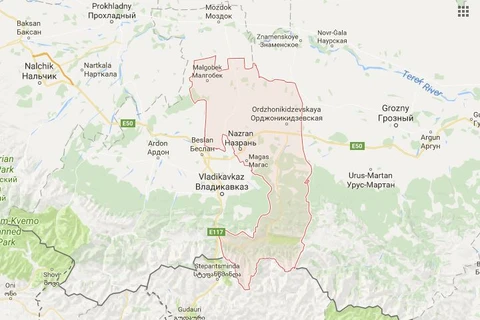 Khu vực Cộng hòa Ingushetia thuộc Liên bang Nga. (Nguồn: Google Maps)