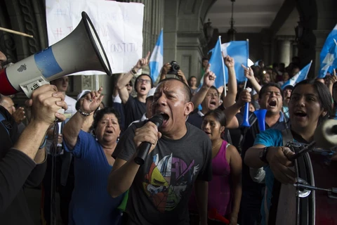 Những người biểu tình ở Guatemala. (Nguồn: AP)