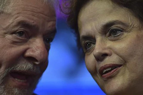 Cựu Tổng thống Dilma Rousseff (phải) và Luiz Inacio Lula da Silva. (Nguồn: Getty Images)