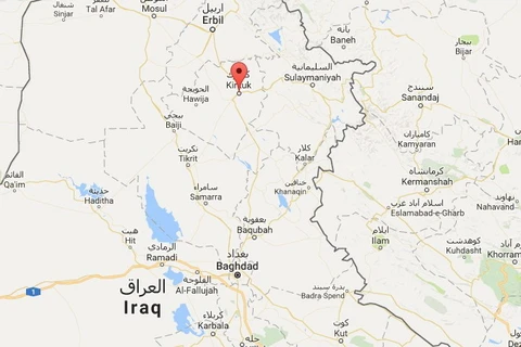 12 dân thường bị hành quyết tại thành trì của IS ở tỉnh Kirkuk. (Nguồn: Google Maps)