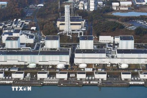 Toàn cảnh nhà máy điện hạt nhân Fukushima Daiichi ở đông bắc Nhật Bản. (Nguồn: Kyodo/TTXVN)