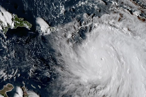 Bão Maria mạnh lên thành bão cấp 5. (Nguồn: AP)