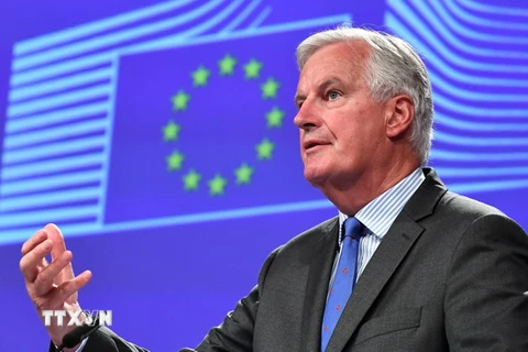 Ủy viên EU phụ trách Brexit Michel Barnier tại Brussels, Bỉ ngày 7/9. (Nguồn: AFP/TTXVN)