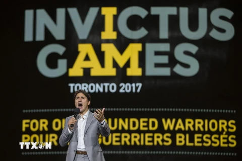 Thủ tướng Canada Justin Trudeau phát biểu trong một sự kiện ở Toronto ngày 23/9. (Nguồn: AFP/TTXVN)