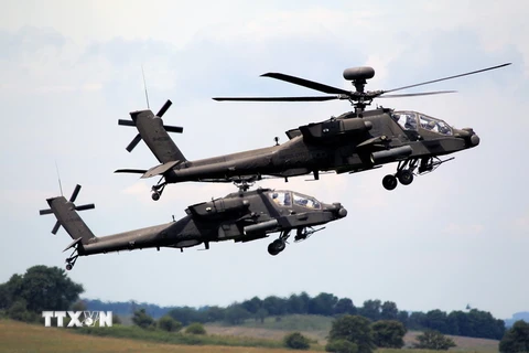 Trực thăng quân sự Apache của Mỹ. (Nguồn: THX/TTXVN)