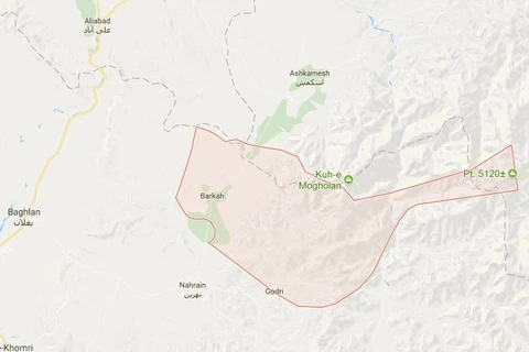 Khu vực huyện Burka ở tỉnh Baghlan. (Nguồn: Google Maps)