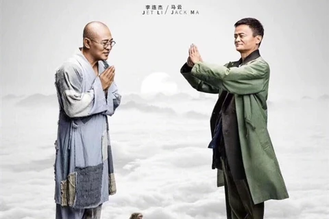 Jack Ma và Lý Liên Kiệt. (Nguồn: Sina)