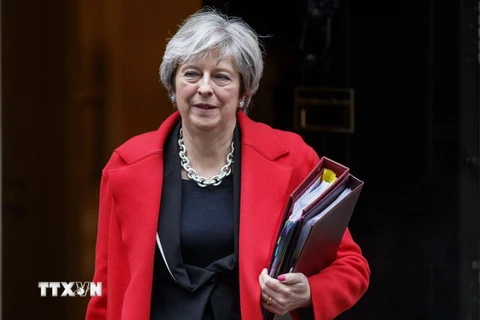 Thủ tướng Anh Theresa May sau cuộc họp ở London ngày 15/11. (Nguồn: AFP/TTXVN)