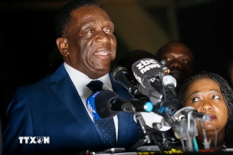 Ông Emmerson Mnangagwa phát biểu tại Harare ngày 22/11. (Nguồn: AFP/TTXVN)