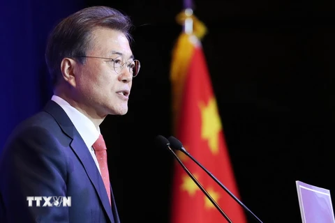 Tổng thống Hàn Quốc Moon Jae-in. (Nguồn: THX/TTXVN)