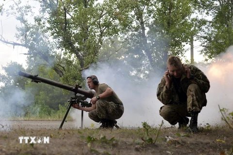 Binh sỹ quân đội Ukraine. (Nguồn: AFP/TTXVN) 