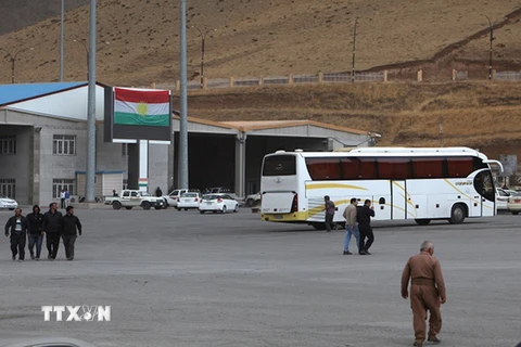 Cửa khẩu Haj Omran nằm giữa Khu tự trị người Kurd và biên giới Iran ngày 3/10. (Nguồn: REUTERS/TTXVN)