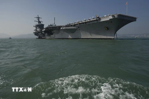 Tàu sân bay USS Carl Vinson của Mỹ. (Nguồn: AFP/TTXVN)