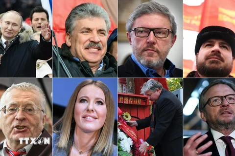 Tám ứng cử viên Tổng thống Nga. (Nguồn: AFP/TTXVN)