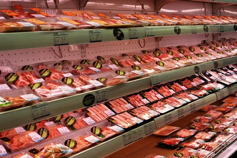 Thịt được bày bán tại siêu thị ở Trung Quốc. (Nguồn: sucai.redocn.com)