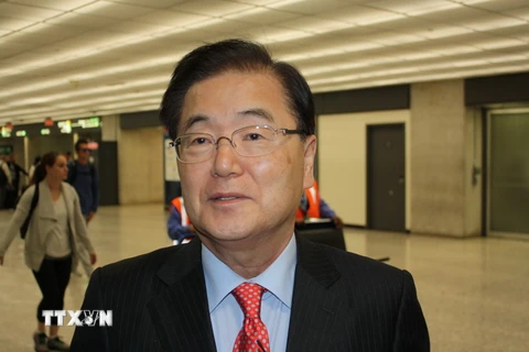 Giám đốc Văn phòng An ninh quốc gia thuộc Phủ Tổng thống Hàn Quốc, ông Chung Eui-yong,. (Nguồn: Yonhap/TTXVN)