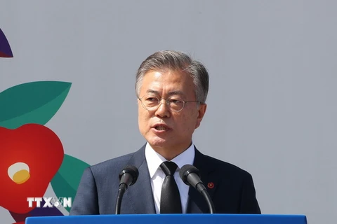 Tổng thống Hàn Quốc Moon Jae-in. (Nguồn: Kyodo/TTXVN)