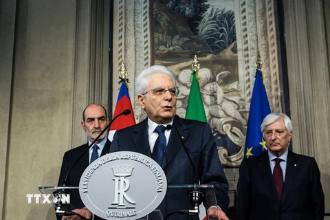 Tổng thống Italy Sergio Mattarella. (Nguồn: THX/TTXVN)