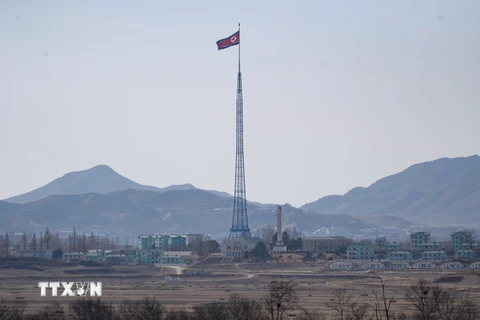 Quanh cảnh khu vực làng đình chiến Panmunjom giữa hai miền Triều Tiên ngày 21/2. (Nguồn: AFP/TTXVN) 