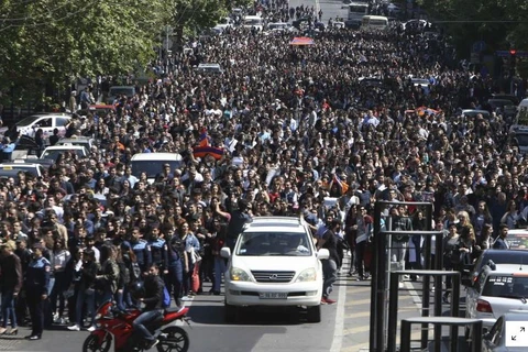 Cuộc biểu tình ở Armenia. (Nguồn: Reuters) 