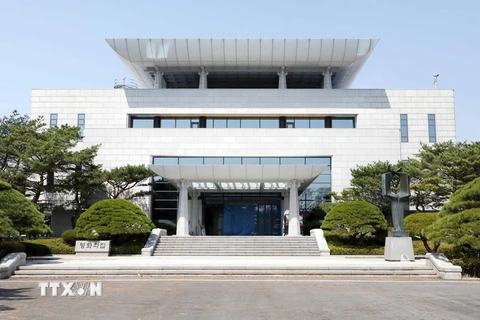 Nhà Hòa bình, một tòa nhà ở phía nam làng đình chiến Panmunjom, nơi diễn ra hội nghị thượng đỉnh liên Triều. (Nguồn: Yonhap/TTXVN)
