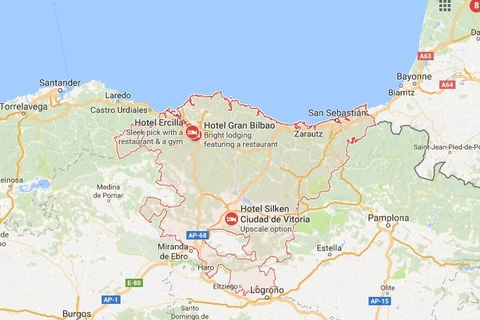 Khu vực Basque. (Nguồn: Google Maps)