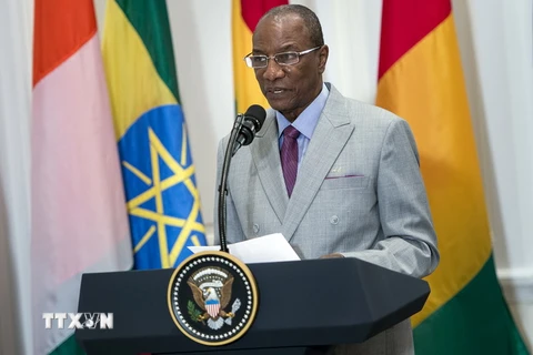 Tổng thống Guinea Alpha Conde. (Nguồn: AFP/TTXVN)