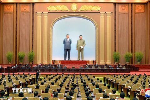 Toàn cảnh một phiên họp Quốc hội Triều Tiên ở Bình Nhưỡng. (Nguồn: YONHAP/TTXVN)