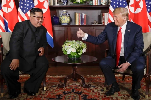 Tổng thống Mỹ Donald Trump và Nhà lãnh đạo Triều Tiên Kim Jong-un. (Nguồn: Twitter)