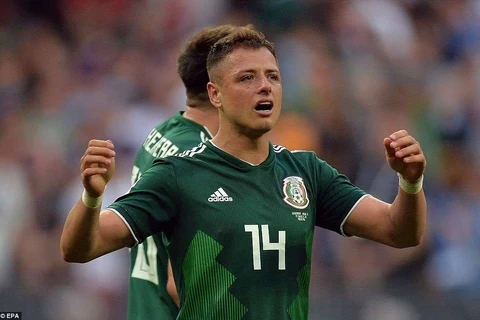 Chicharito khóc sau khi Mexico đánh bại Đức.