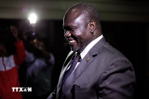 Thủ lĩnh phe đối lập Nam Sudan Riek Machar tới dự cuộc đàm phán với Tổng thống Salva Kiir ở Addis Ababa, Ethiopia ngày 20/6. (Nguồn: AFP/TTXVN)