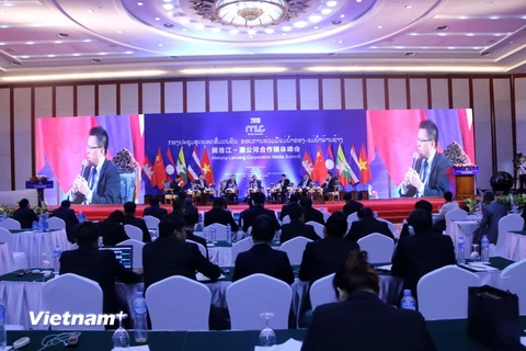 Ông Lê Quốc Minh, Phó Tổng Giám đốc TTXVN, phát biểu tại Hội nghị. (Ảnh: Phạm Kiên/Vietnam+)