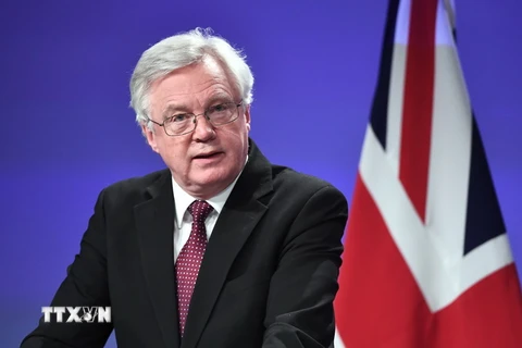 Bộ trưởng Anh phụ trách vấn đề Brexit David Davis. (Nguồn: AFP/TXVN)