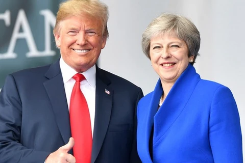 Tổng thống Mỹ Donald Trump và Thủ tướng Anh Theresa May. (Nguồn: AP)