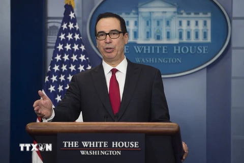 Bộ trưởng Tài chính Mỹ Steven Mnuchin. (Nguồn: AFP/TTXVN)