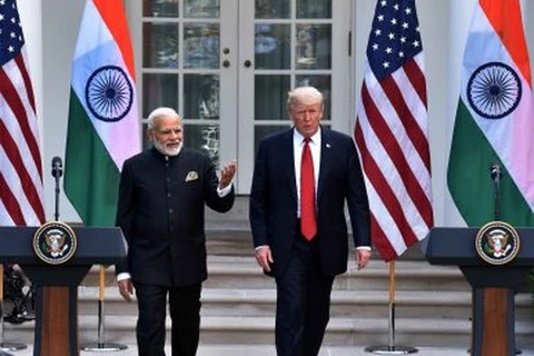 Tổng thống Mỹ Donald Trump (phải) và Thủ tướng Ấn Độ Narendra Modi. (Nguồn: Flickr/MEAphotogallery)