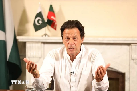 Ông Imran Khan phát biểu tại Islamabad ngày 26/7. (Nguồn: AFP/TTXVN)