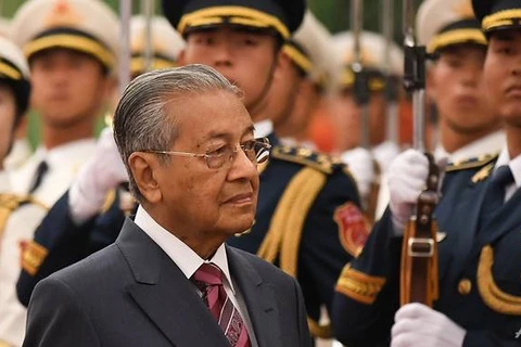 Thủ tướng Malaysia Mahathir Mohamad tại Đại lễ đường Nhân dân Trung Quốc ngày 20/8. (Nguồn: AFP)