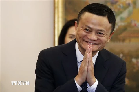 Nhà sáng lập tập đoàn Alibaba Jack Ma trong chuyến thăm Thái Lan ngày 18/4. (Nguồn: AFP/TTXVN) 