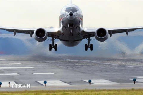 Máy bay Boeing 737 của hãng hàng không American Airlines cất cánh từ sân bay Ronald Reagan Washington ở Virginia, Mỹ. (Nguồn: AFP/TTXVN) 